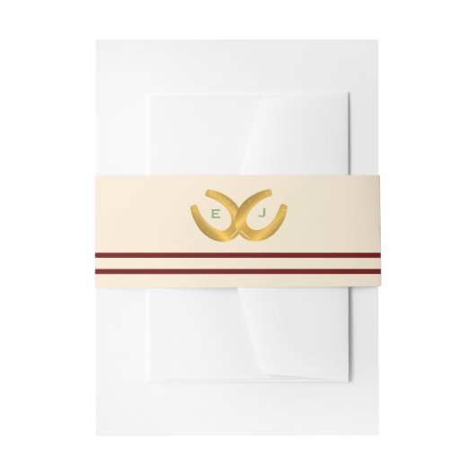 ウェスタン・ホース結婚シューズ 招待状ベリーバンド (正面例)