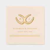 ウェスタン・ホース結婚シューズ 箔ナプキン (正面)