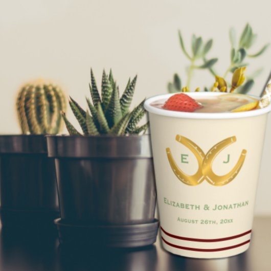 ウェスタン・ホース結婚シューズ 紙コップ