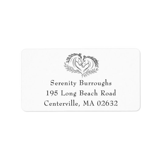 ウェスタン・ホース馬術素朴国の結婚式 ラベル (正面)