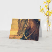 ウェスタン・ホース、誕生日 カード (黄色い花)