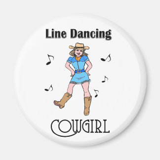 ウェスタン「ライン踊り女性のカーボーイ」 マグネット