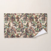 ウェスタン・ランチまたはカントリー・ファーム・シーン バスタオルセット (ハンドタオル)