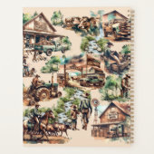 ウェスタン・ランチまたはカントリー・ファーム・シーン プランナー手帳 (裏面)