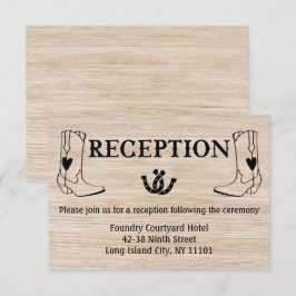 ウェスタン レセプション コウボーイ ブーツ カントリー ウェディング ウッド 招待状