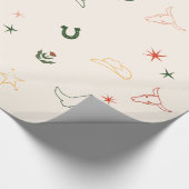 ウェスタン、ロデオ、女性のカーボーイラッピング紙 ラッピングペーパー (角)