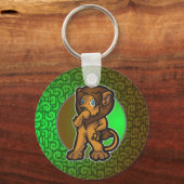 ウェスタン〔占星術の〕十二宮図 – レオキーチェーン キーホルダー (正面)