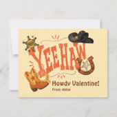 ウェスタン YeeHaw ハウディ バレンタイン 招待状 (正面)