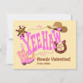 ウェスタン YeeHaw ハウディ バレンタイン 招待状 (正面)
