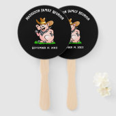 ウェスタンBBQをテーマにしたファミリー懇親会 ハンドファン (正面&裏面)