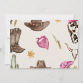 ウェスタンHow The West Was One Rodeo誕生日写真 招待状 (裏面)