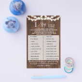 ウェスタンIスパイカントリーウェディング披露宴ゲームカード チラシ (シングル)