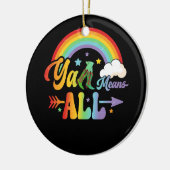 ウェスタンLGBTQオールレインボーレズビアンゲイアリープライド セラミックオーナメント (左)