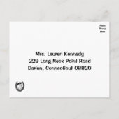 ウェスタンRSVP結婚の馬茶色のウッドカントリー インビテーションポストカード (裏面)