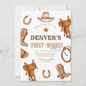 ウェスターファーストロデオワイルドウェストカウボーイバースデーパーティー 招待状 (正面)