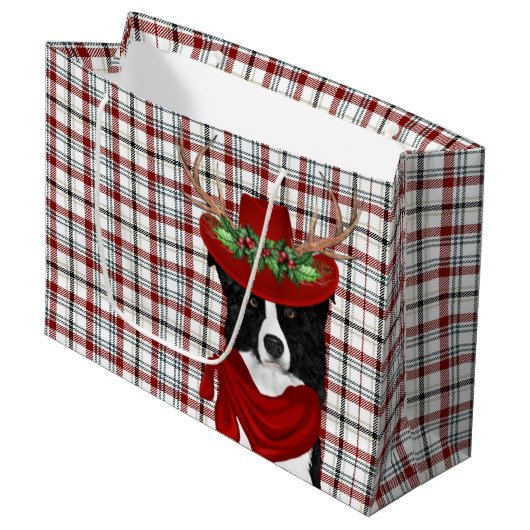 ウェスタープライドとコリ縁どードッグ恋人ホリデー ラージペーパーバッグ (正面アングル)