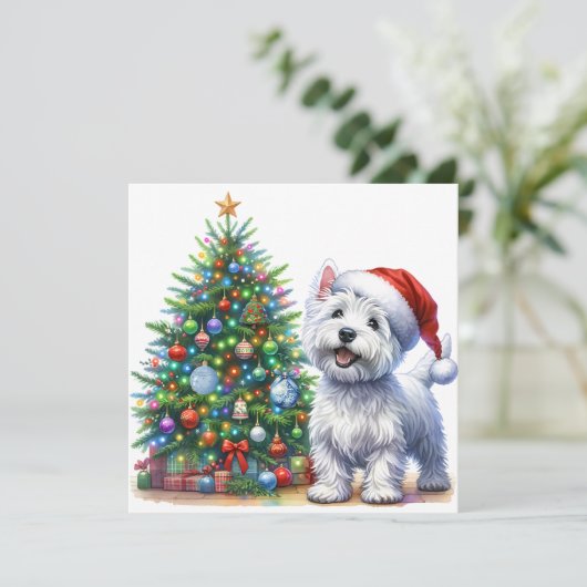 ウェスティのクリスマスツリー シーズンカード (スタンド正面)