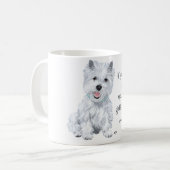 ウェスティの知恵 - 太った犬？ コーヒーマグカップ (正面左)