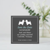 ウェスティの結婚式・日時お知らせ招待状 セーブザデート (スタンド正面)