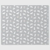 ウェスティよくはしゃぐーズラッピング紙 ラッピングペーパー (フラット)