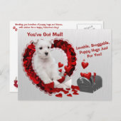 ウェスティキュートあなたがメール得パピーハグバレンタイン シーズンポストカード (正面/裏面)