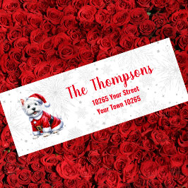 ウェスティクリスマス差出人住所ラベル ラベル