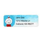 ウェスティクリスマス差出人住所ラベル ラベル (正面)