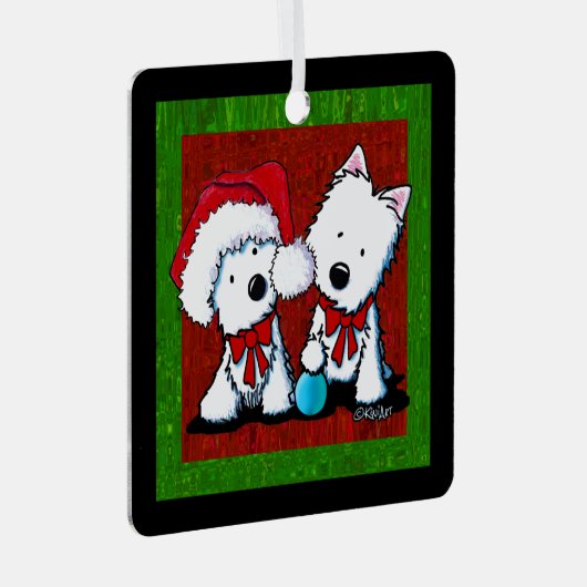 ウェスティテリアデュオクリスマス メタルオーナメント (正面右)
