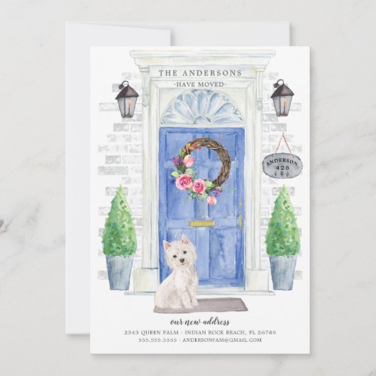 ウェスティテリアフロントドアの移動告知 招待状 (正面)