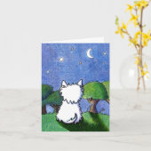 ウェスティテリアペットロス悔やみや弔慰 カード (黄色い花)