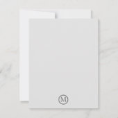 ウェスティテリア春の花モノグラム ノートカード (裏面)