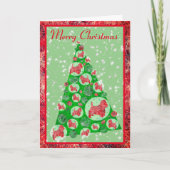 ウェスティドッグシルエットクリスマスツリーの装飾 カード (正面)