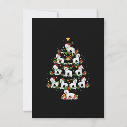 ウェスティドッグ恋人クリスマスライトウェスティクリスマスツリー 招待状 (正面)