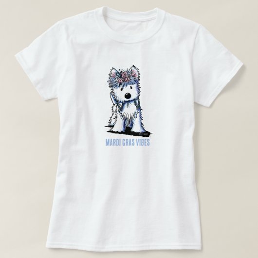 ウェスティドッグ マーディグラス Tシャツ (デザイン正面)