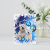 ウェスティリットイットスノーホリデーグリーティング シーズンポストカード (スタンド正面)