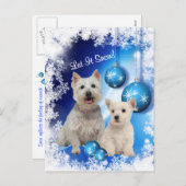 ウェスティリットイットスノーホリデーグリーティング シーズンポストカード (正面/裏面)