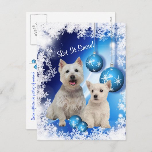 ウェスティリットイットスノーホリデーグリーティング シーズンポストカード (正面/裏面)