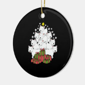 ウェスティーおもしろいクリスマスツリー セラミックオーナメント (左)