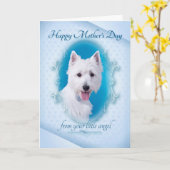 ウェスティーおもしろいマザーズデイカード カード (黄色い花)