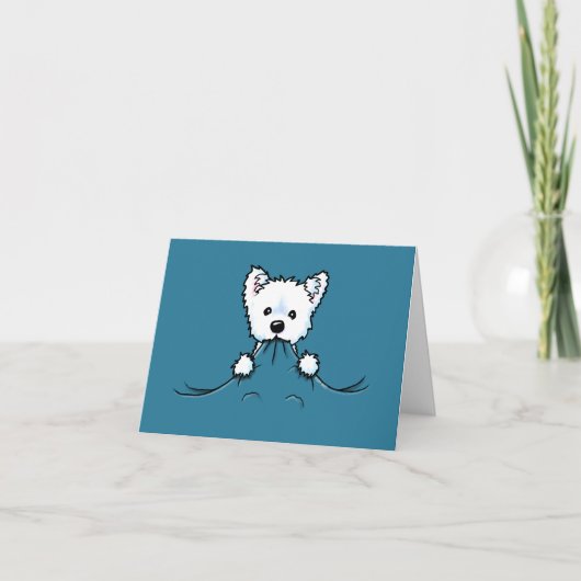 ウェスティーかわいい侵略性キニアート サンキューカード (正面)