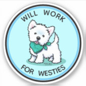 ウェスティーかわいこちゃんシール シール (正面)