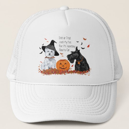 ウェスティーとスコッティーのハロウィン キャップ (正面)