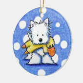 ウェスティーとトイアヒルオーナメント セラミックオーナメント (左)