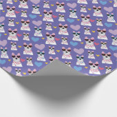 ウェスティーとハートサングラス ラッピングペーパー (角)