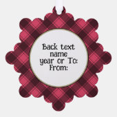 ウェスティーとピンクの花 オーナメントカード (裏面)