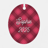 ウェスティーとピンクの花 メタルオーナメント (裏面)