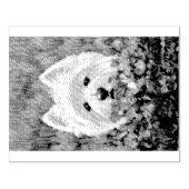 ウェスティーとピンクの花 ラバースタンプ (インプリント)