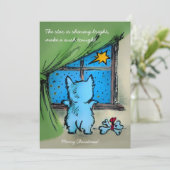 ウェスティーと星空の夜 – メリークリスマス シーズンカード (スタンド正面)