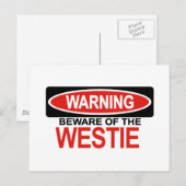 ウェスティーに用心する ポストカード (正面/裏面)
