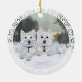 ウェスティーのクリスマスオーナメント セラミックオーナメント (裏面)